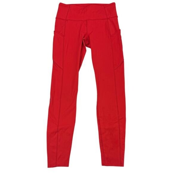 LULULEMON Team Canada Fast and Free High-Rise Tight 28" Red Size 6 - Picture 2 of 7